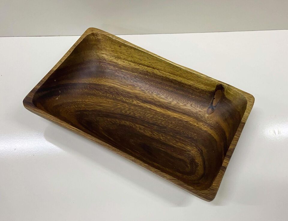 Akasya Sunumluk Dikdörtgen Kayık Çerezlik 25 CM