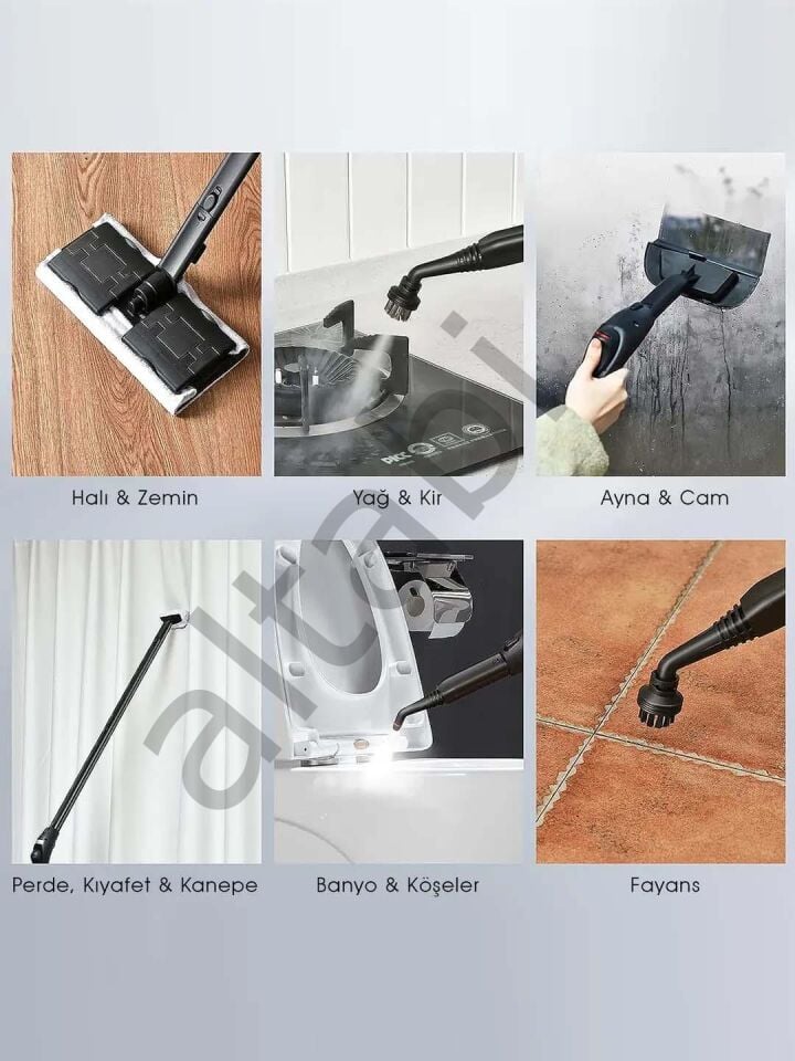 Profesyonel Buharlı Temizlik Makinesi 2000 W 4 Bar Basınç Pi ran Te ch