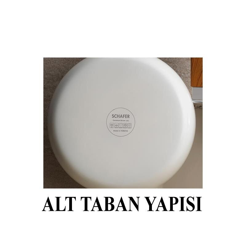 Schafer Ceramoni Seramik Tava 28 Cm-Krem