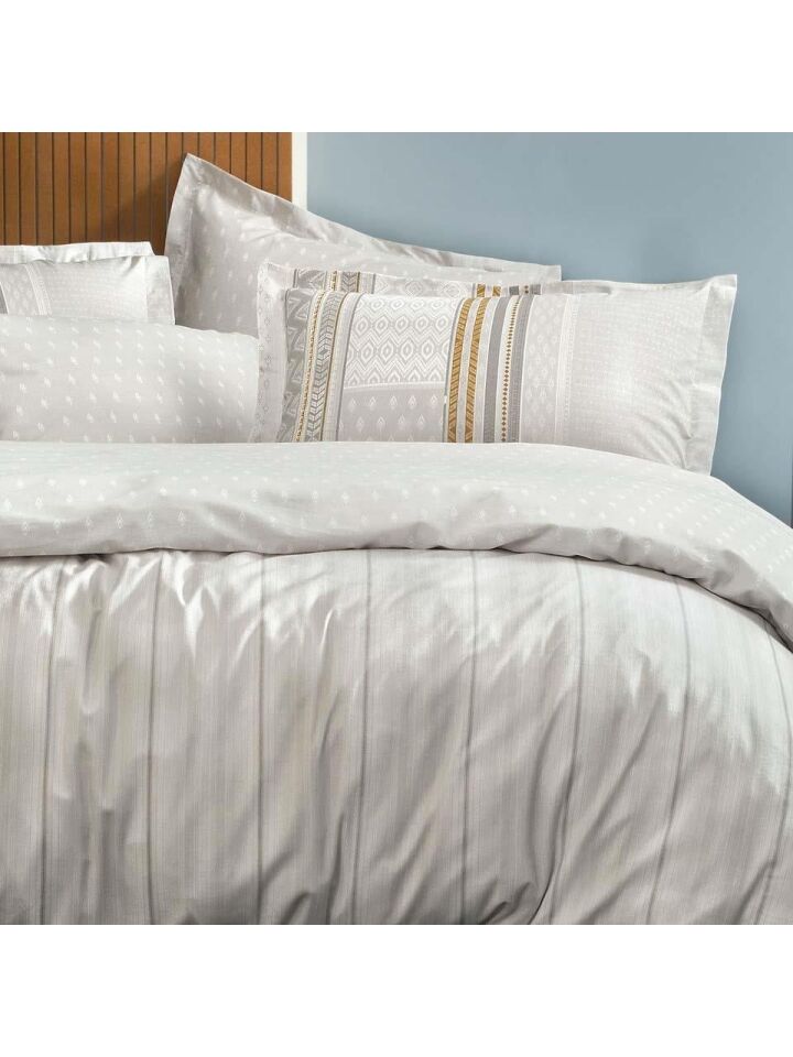 Pamuklu Nevresim Takımı Tek Kişilik Pamena Gri