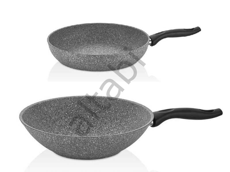 Falez Granit Kızartma Tavası 30 CM Ve 28 CM Wok Tavası