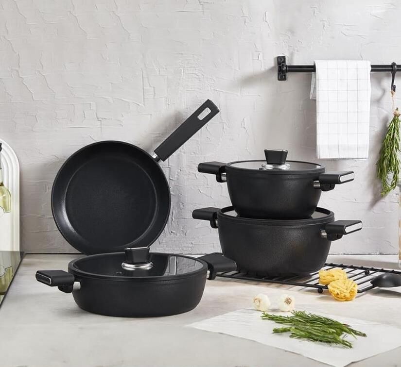 Kahramanlar Roma İndüksiyon Tabanlı Granit Tencere Takımı