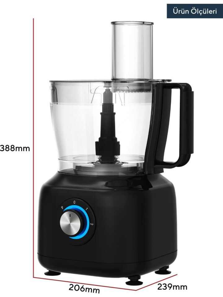 Çok Fonksiyonlu Mutfak Robotu 800 W 12 in 1 Ku mt el