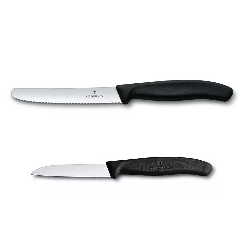 Victorinox 2li Set 11 CM Tırtıklı - 8 CM Düz Sebze Meyve Bıçağı