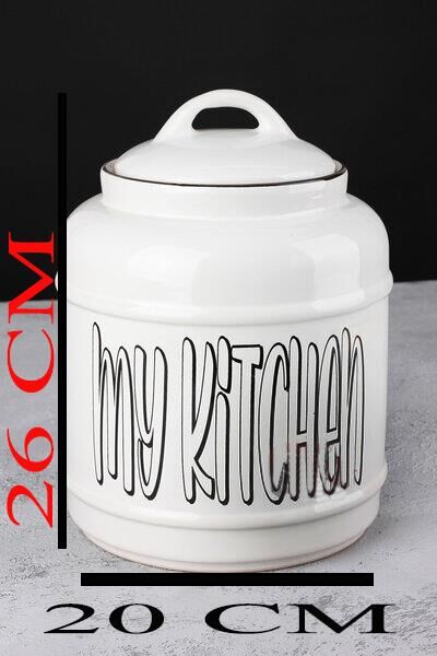 Seramik Jumbo Boy Kavanoz Saklama Kabı 1 Adet