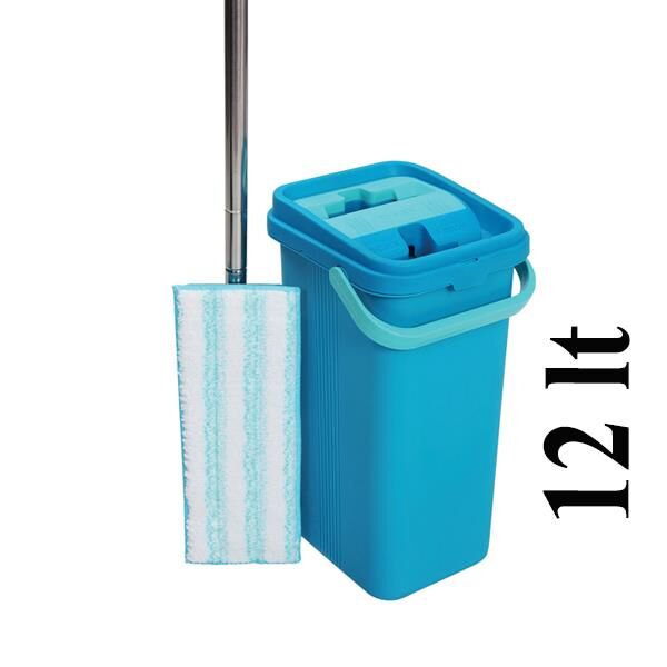 Palet Mop Temizlik Kovası 12 LT – Özel Mikrofiber Başlıklı Hızlı ve Hijyenik Temizlik Seti