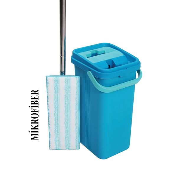 Palet Mop Temizlik Kovası 12 LT – Özel Mikrofiber Başlıklı Hızlı ve Hijyenik Temizlik Seti