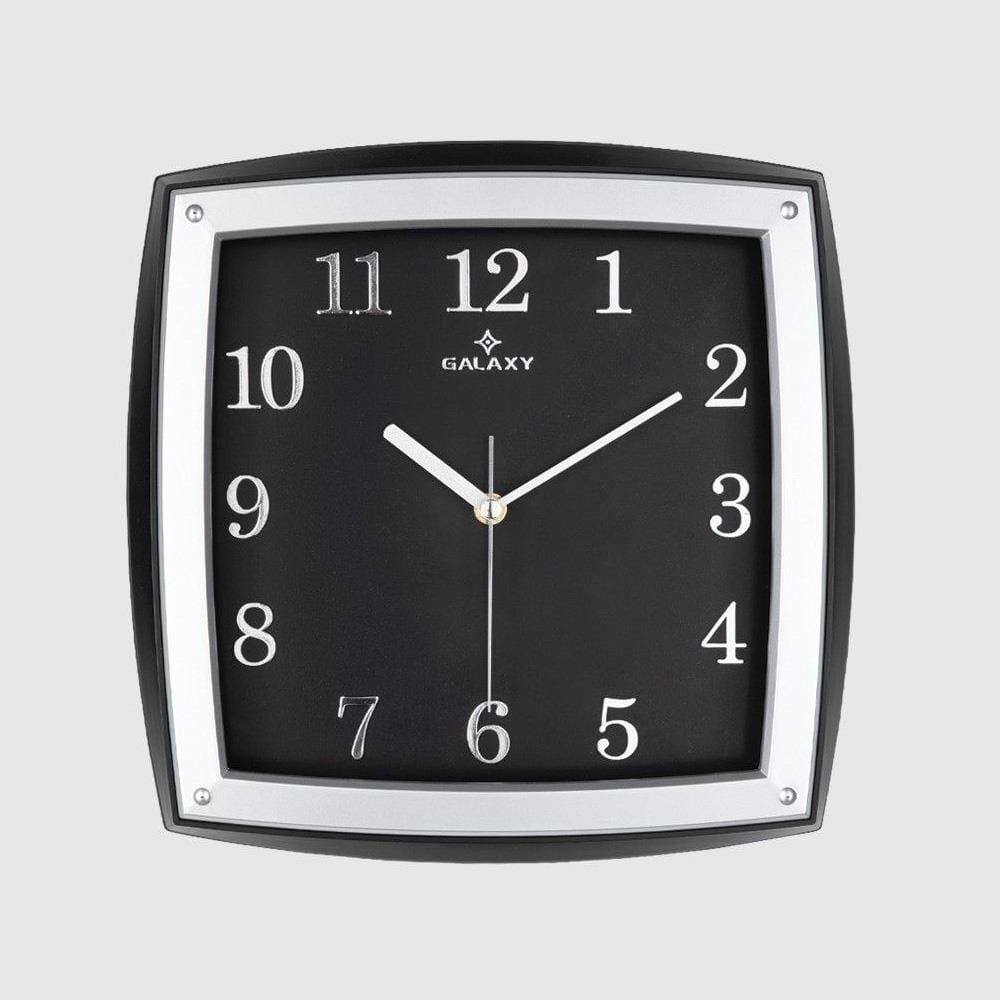 Dekoratif Duvar Saati Gri / Siyah Kabartma Rakamlı 30 CM