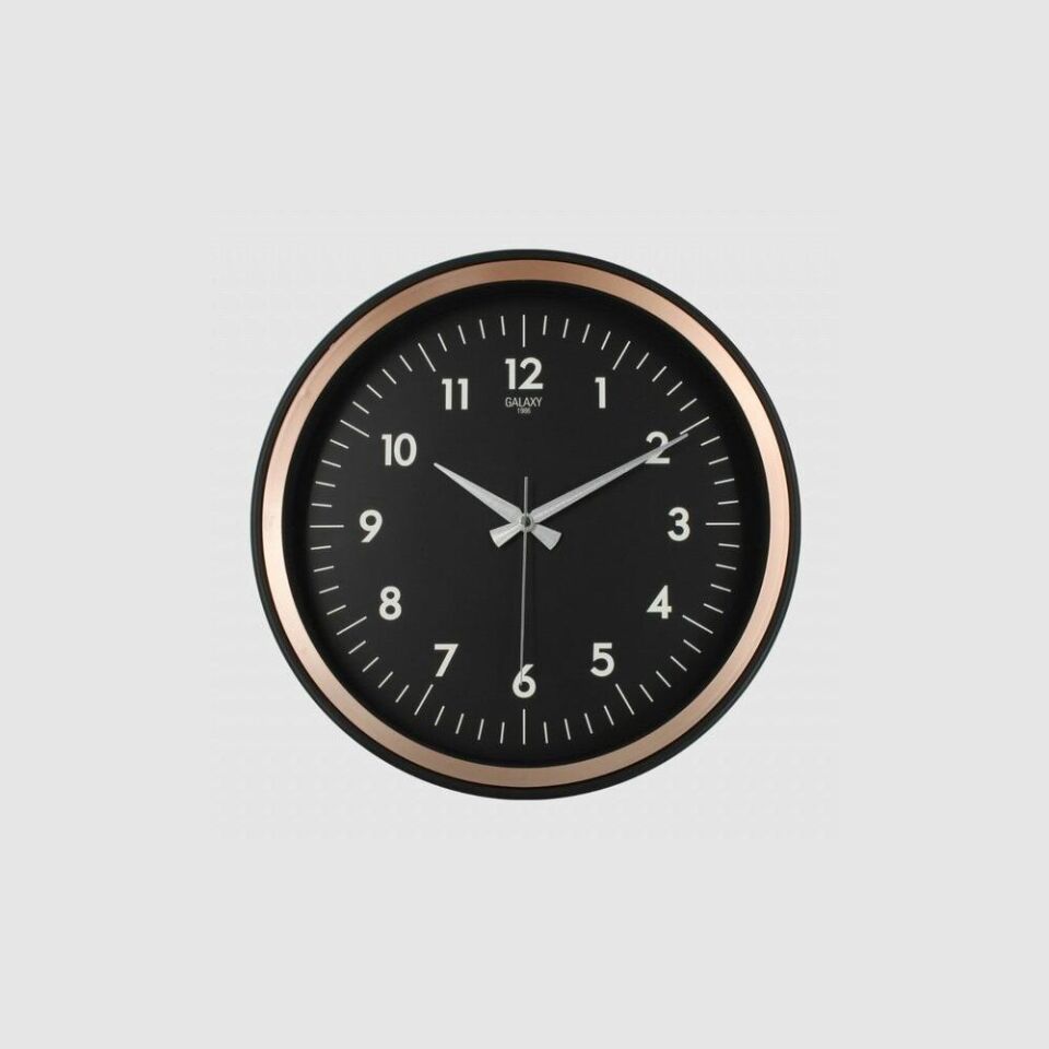 Dekoratif Duvar Saati Bakır Renk Çerçeve 36 CM