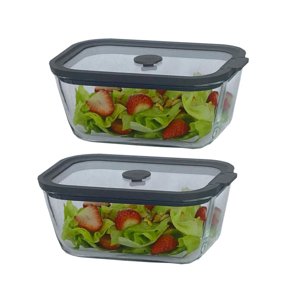 Sızdırmaz Cam Kapaklı Saklama Kabı 800 ML – 2’li Set