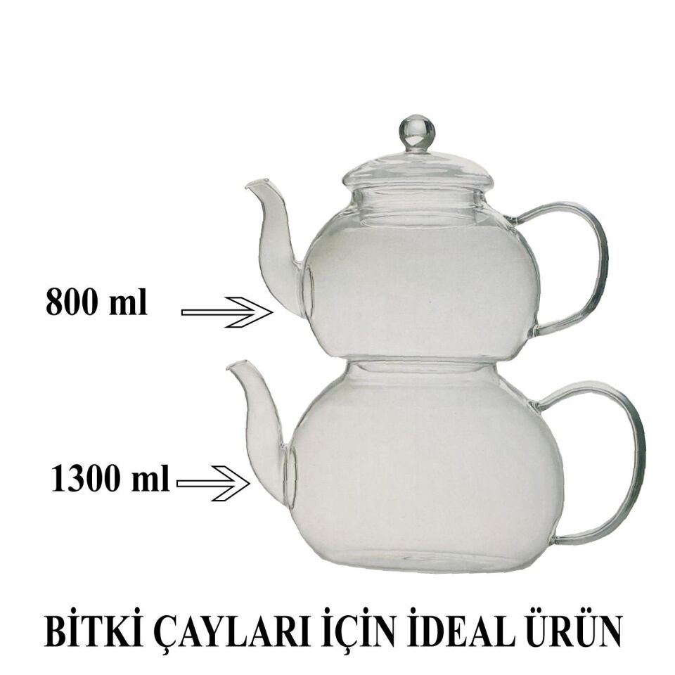 Cam Çaydanlık Takımı Ateşe Dayanıklı