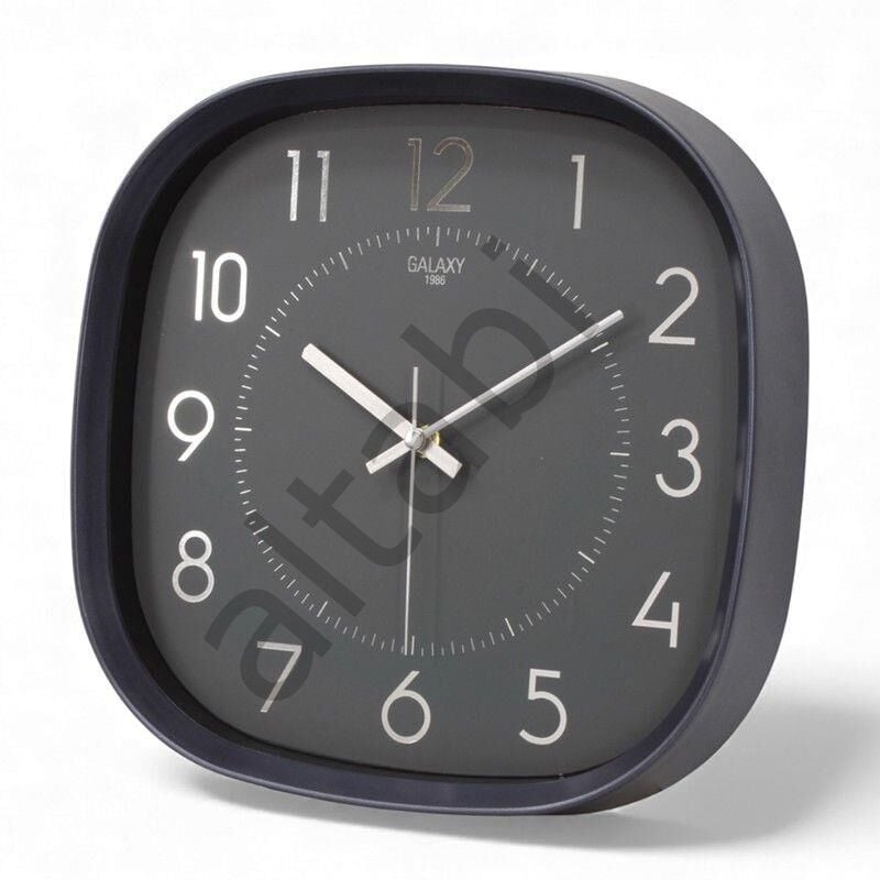 Dekoratif Duvar Saati – Kare Çerçeveli & Sessiz Akar Mekanizma (31 cm)