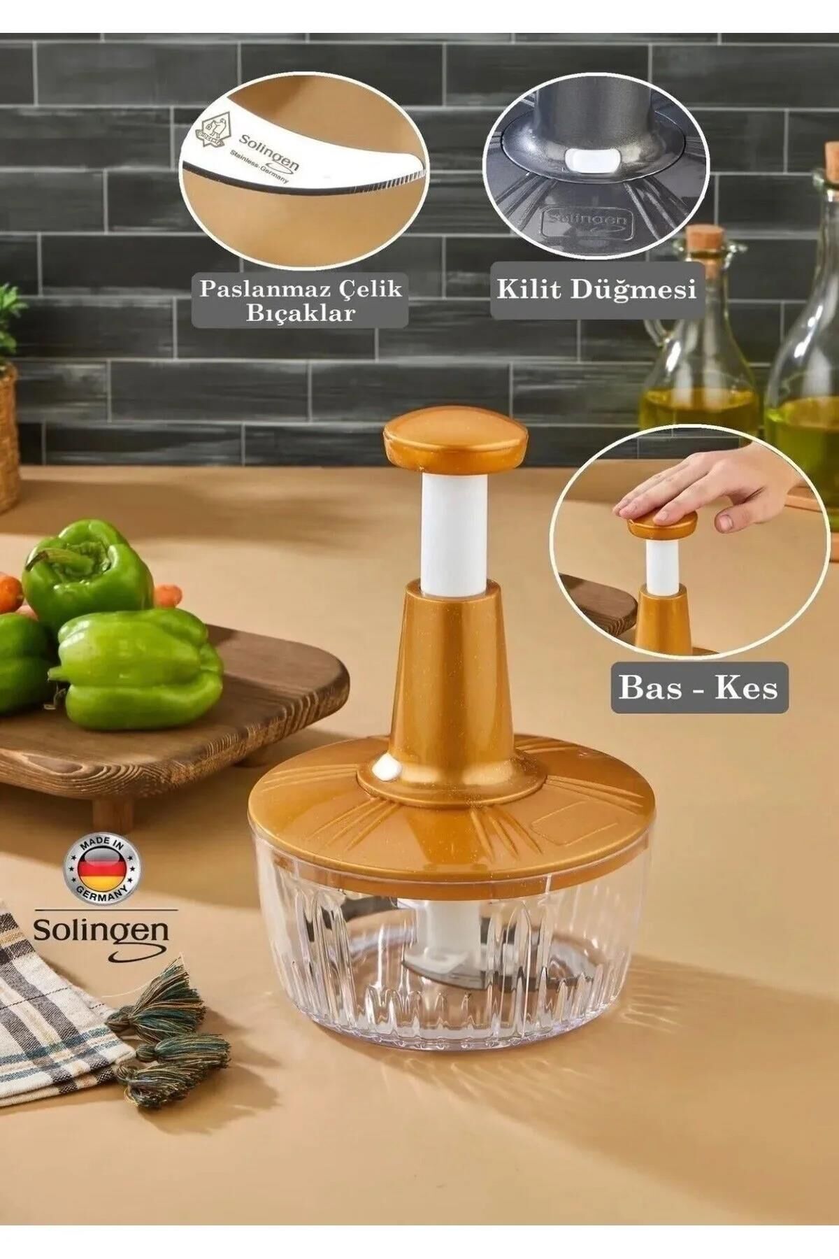 Basmalı Pratik Doğrayıcı Rondo 3 Bıçaklı