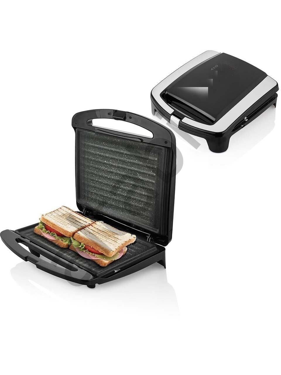 Altabi Mini Tost Makinesi 2 Dilim Ekmek Kapasiteli 750 W Çıkartılabilir Plakalı Si nb o