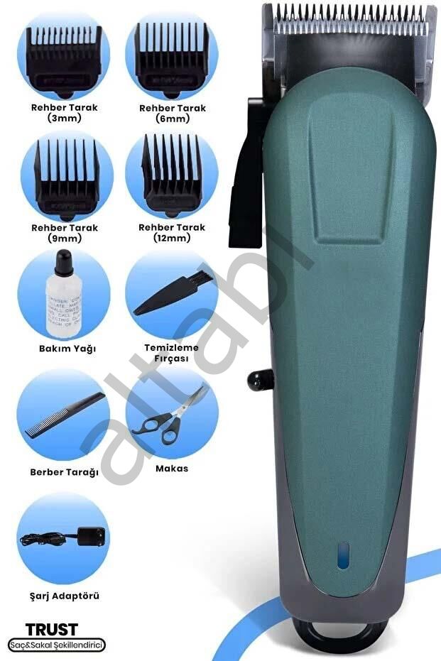 Altabi Trust Profesyonel Kullanım Saç Sakal Tıraş Makinesi Kablolu ve Şarjlı Kullanım Go ld Mas ter