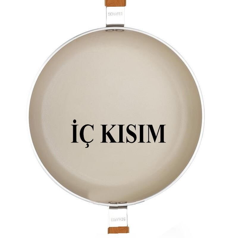 Schafer Ceramoni Seramik Basık Tencere 26 Cm – Krem