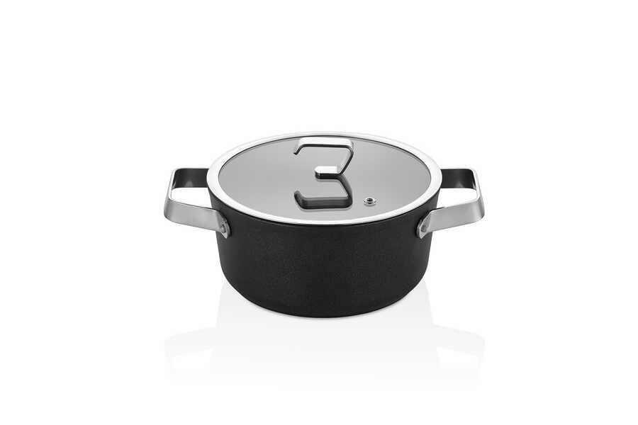 OMS Ekstra Güçlü Biogranit Tencere 24 cm | 4,3 Litre | İndüksiyon Tabanlı | 10 Yıl Garantili