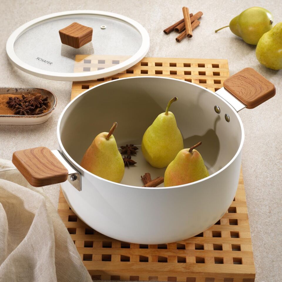 Schafer Ceramoni Seramik Derin Tencere 24 Cm – Krem