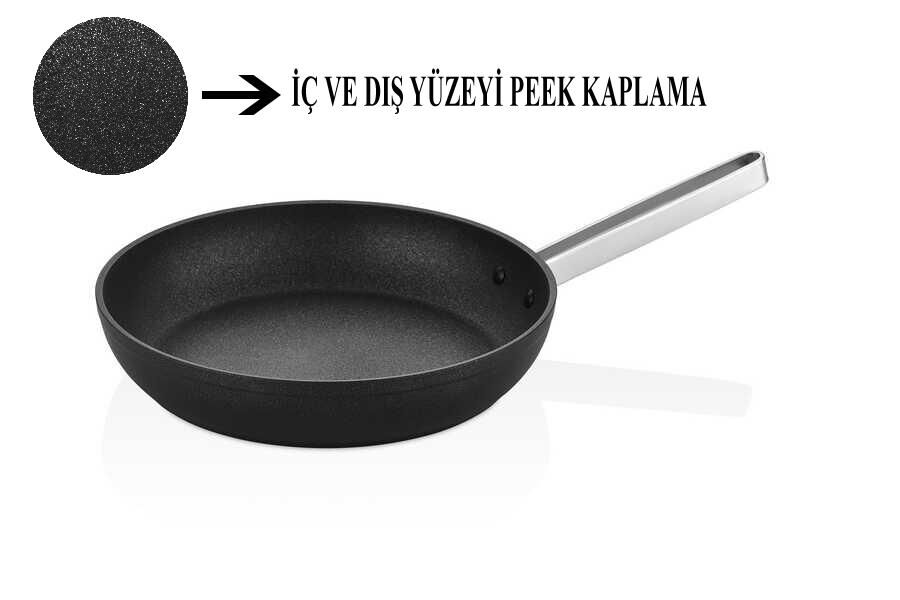 OMS Biogranit Tava 26 cm | 2,4 Litre | 10 Yıl Garantili | İndüksiyon Tabanlı | Silikon Kapaklı