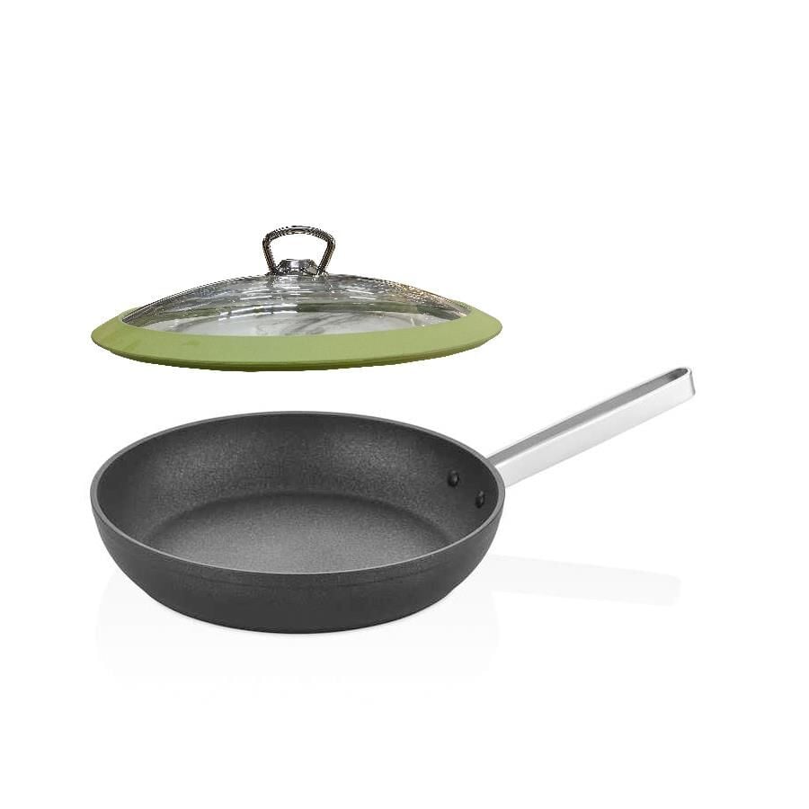 OMS Biogranit Tava 26 cm | 2,4 Litre | 10 Yıl Garantili | İndüksiyon Tabanlı | Silikon Kapaklı