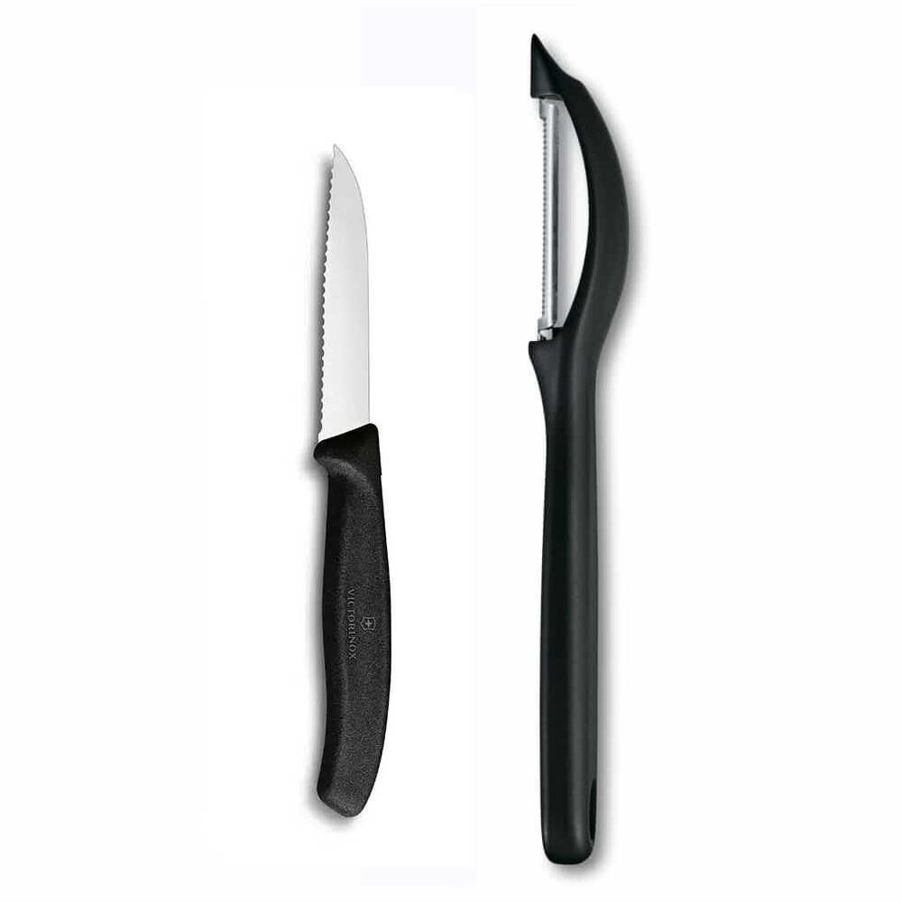 Victorinox Domates Soyacağı - 8 CM Sivri Uçlu Tırtıklı Sebze Meyve Bıçağı