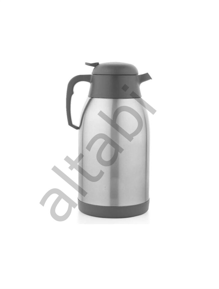 Çelik Termos 2 Litre Gri Renk Sürahi Model