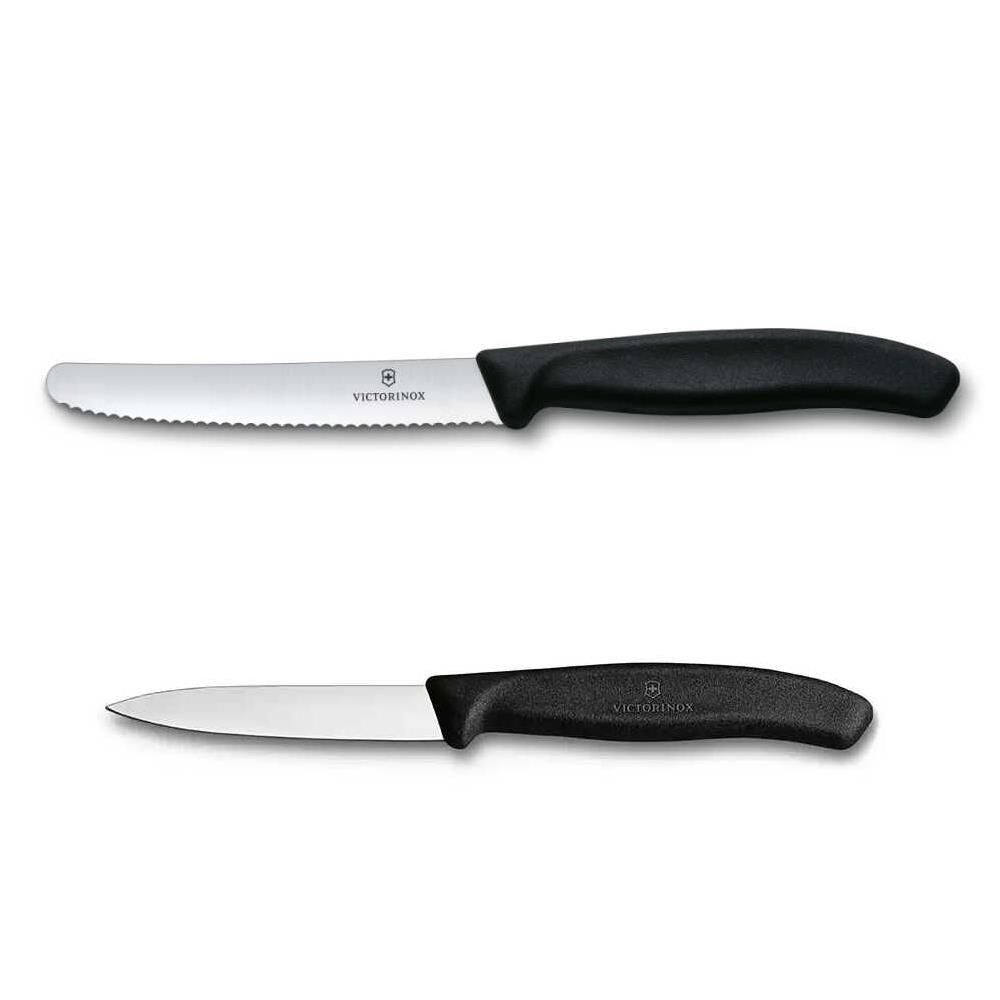 Victorinox 2li Set 11 CM Tırtıklı - 10 CM Düz Sebze Meyve Bıçağı