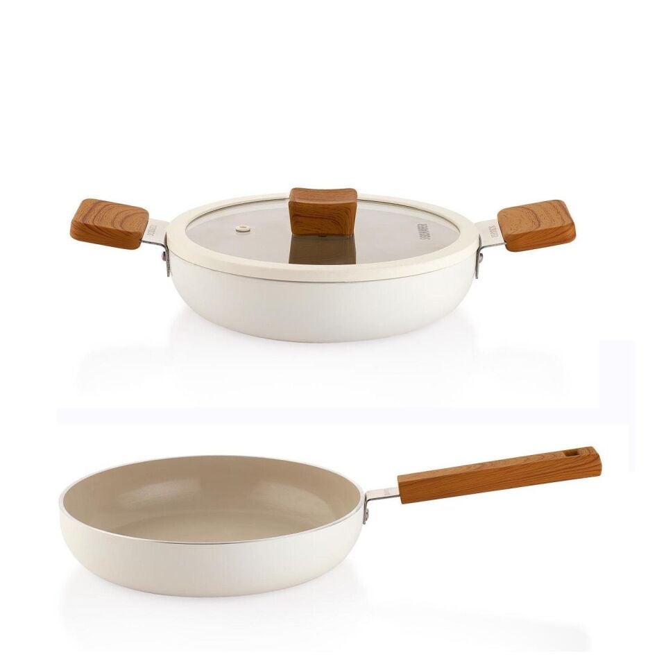 Schafer Ceramoni 26 cm Seramik Tava – 22 cm Kapaklı Sahan
