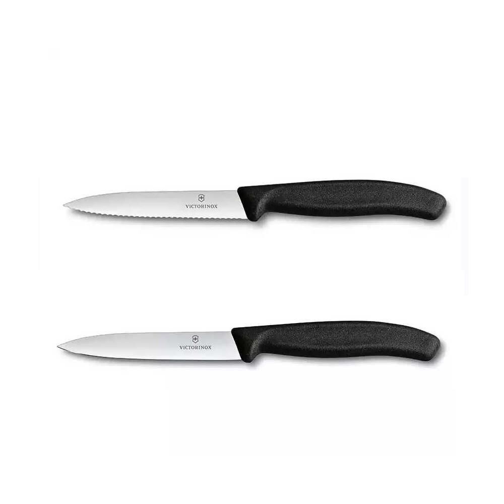 Victorinox 2li Set 10 CM Tırtıklı - 10 CM Düz Sebze Meyve Bıçağı