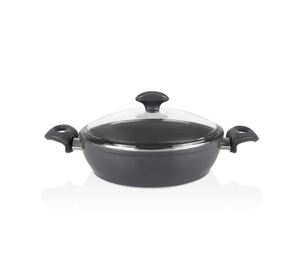 Falez Seramik Karnıyarık Tencere 24 CM Füme Renk