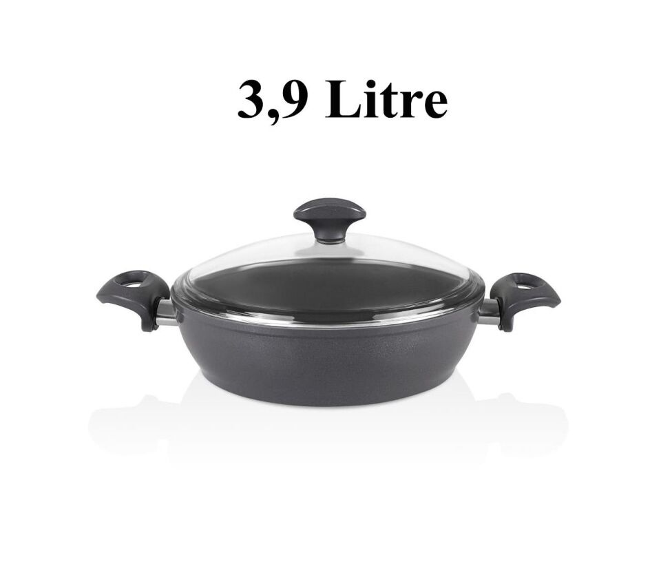 Falez Seramik Karnıyarık Tencere 26 CM Füme Renk