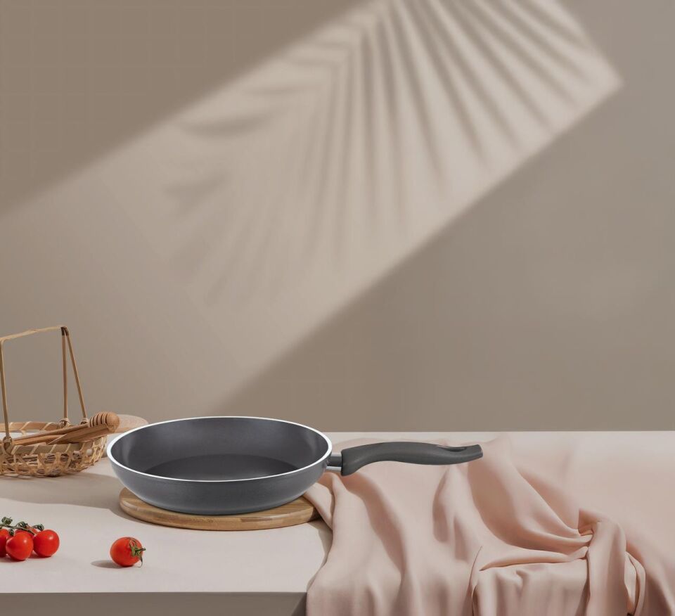 Falez Seramik Tava Seti 24 - 26 CM Füme Renk