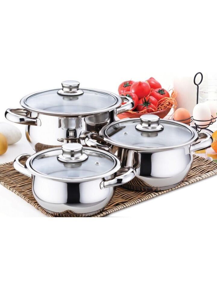 Çelik Tencere Seti Güveç Model 3lü Çelik Tencere Gü LS an