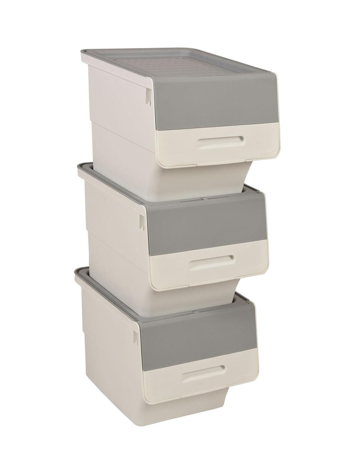 Freebox 33 Litre Beyaz Organizer – Gri Tekerlekli 3’lü Set Organizer