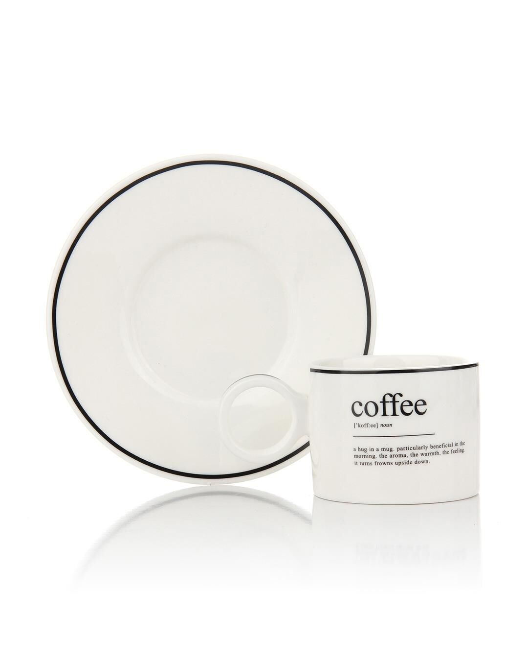 Porselen 2 Kişilik Türk Kahvesi Takımı – Coffee Yazılı | 100 ml