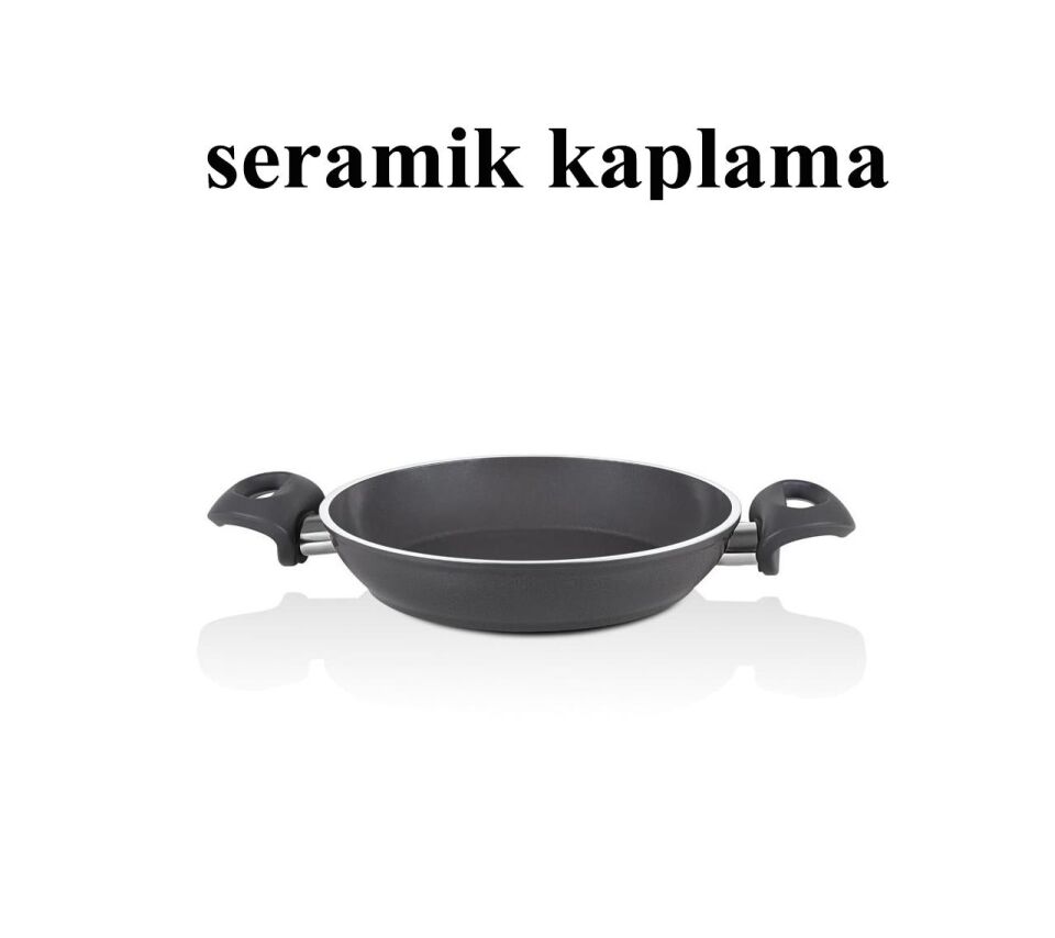 Falez Seramik Sahan Seti 20 - 24 CM Füme Renk