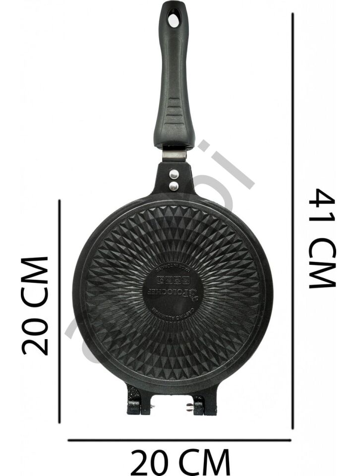 Döküm Granit Waffle Tavası – Bakalit Saplı