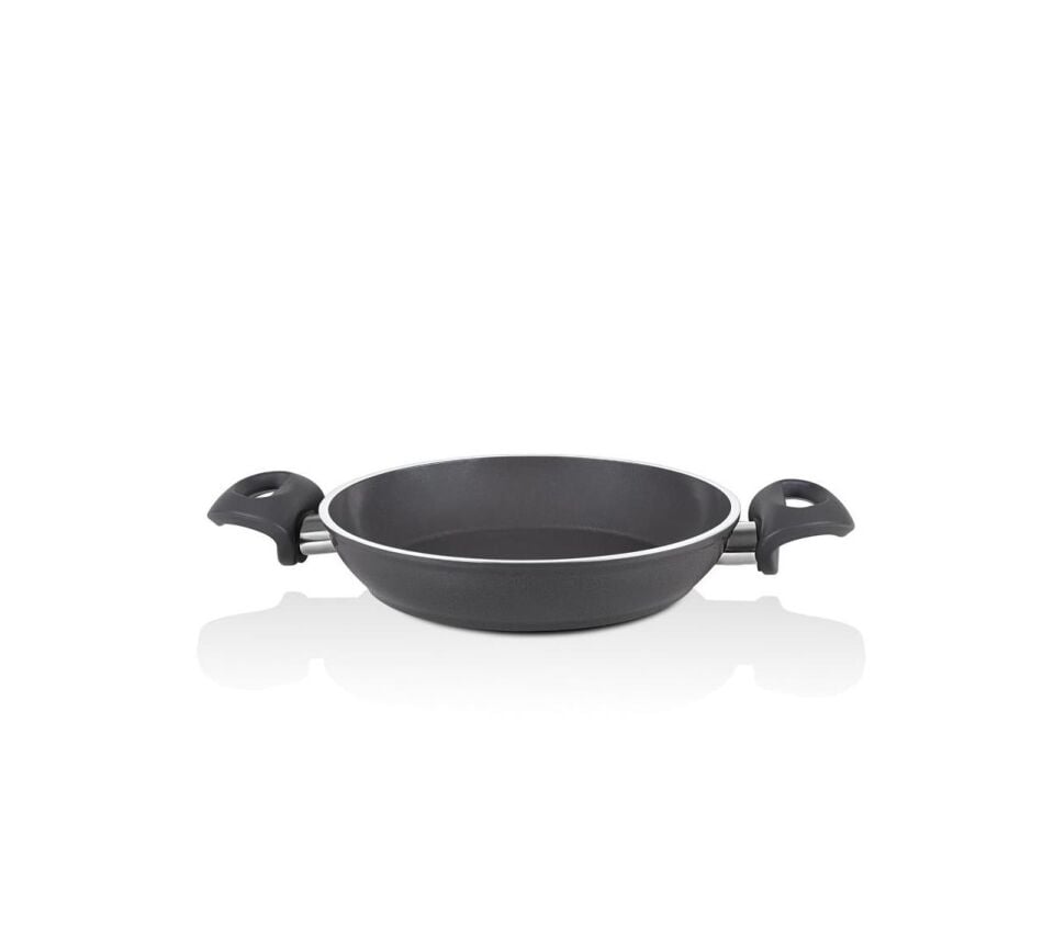 Falez 30 CM Seramik Tava ve 24 cm Sahan Seti Füme Renk