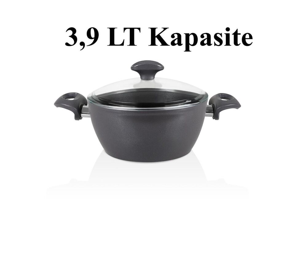 Falez Seramik Karnıyarık Tencere + Derin Tencere ve Tava Seti | 24 cm | Füme