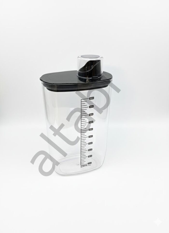 Premium Erzak Kabı / Deterjan Kabı – Ölçek Kapaklı 1300 ml (3 Adet)