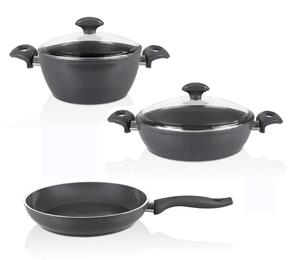 Falez Seramik Tencere Tava Seti | 26 cm Tava ve Karnıyarık + 24 cm Derin Tencere