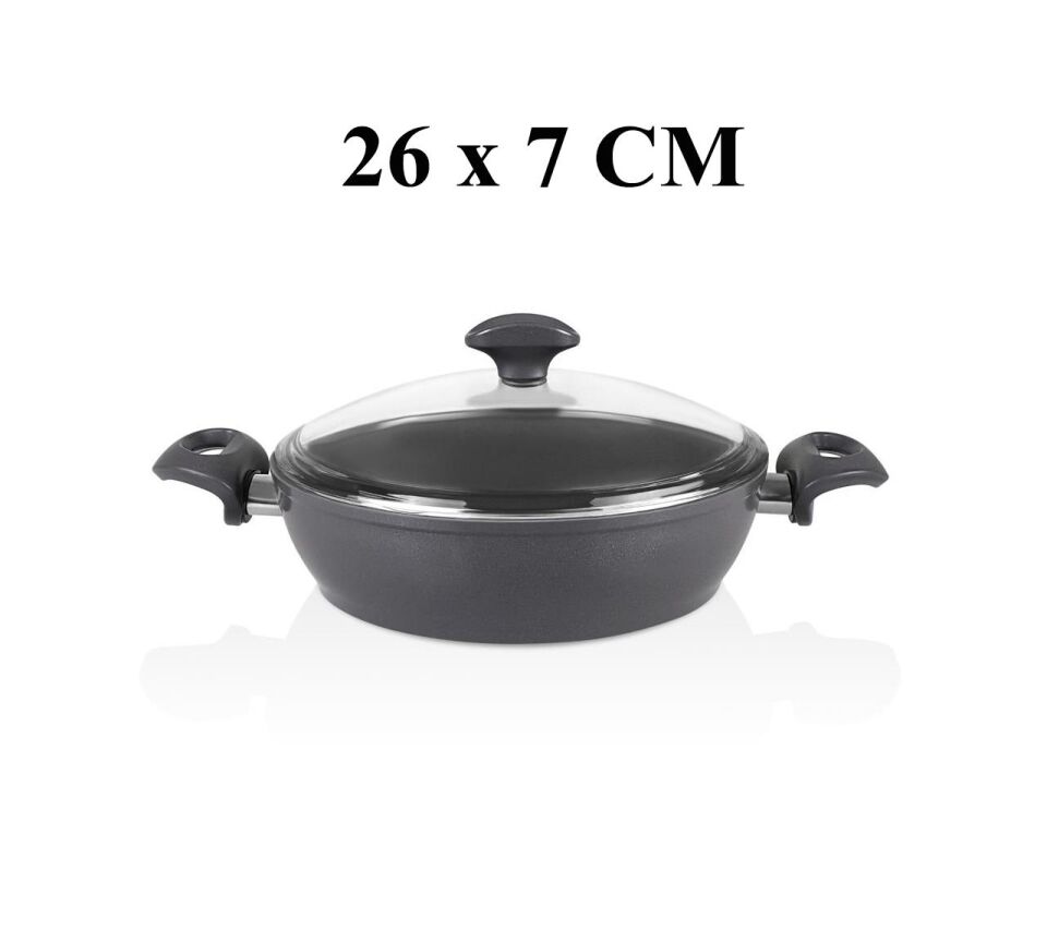 Falez Seramik Tencere Tava Seti | 26 cm Tava ve Karnıyarık + 24 cm Derin Tencere