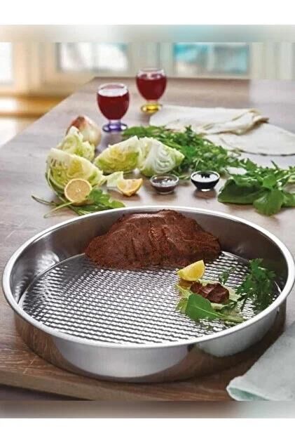 Çiğköfte Yoğurma Tepsisi – 44 cm | 8 cm Yükseklik | 430 Kalite Paslanmaz Çelik