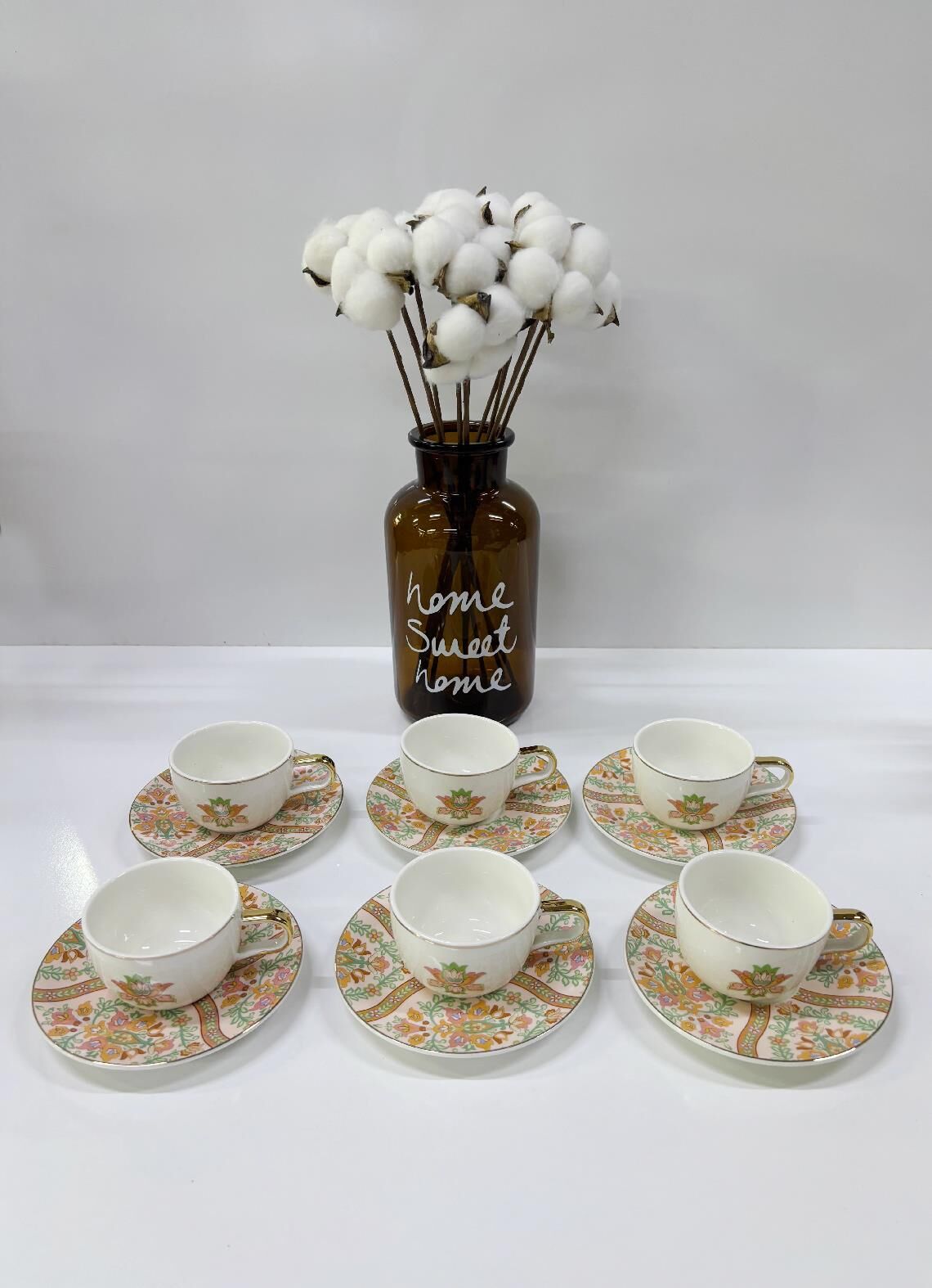 Porselen Kahve Takımı 6 Kişilik | Özel Tasarım | 90 ml