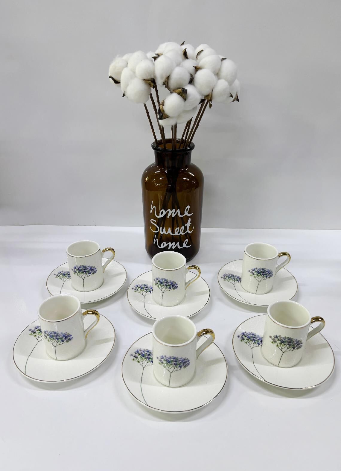 Porselen Kahve Takımı 6 Kişilik | Özel Tasarım | 90 ml