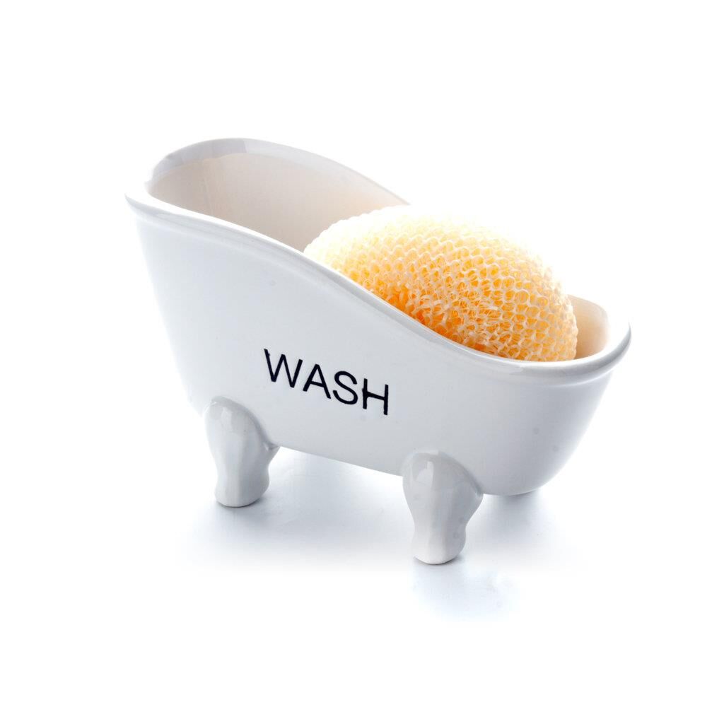 Mini Küvet Tasarımlı Seramik Süngerlik ve Sabunluk