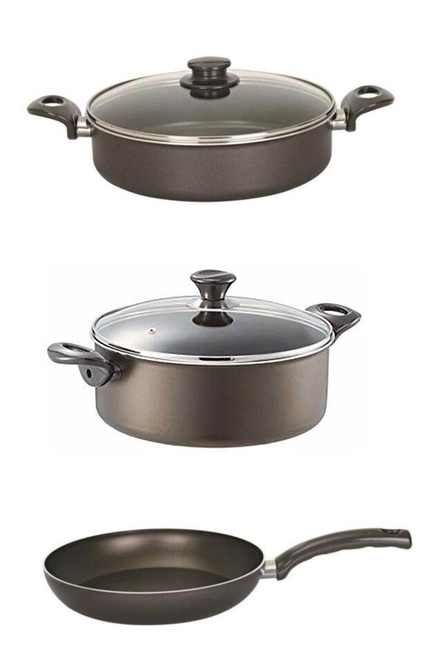 Mehtap Onyx Teflon 24 CM Karnıyarık 24 CM Tencere Ve 24 CM Tava