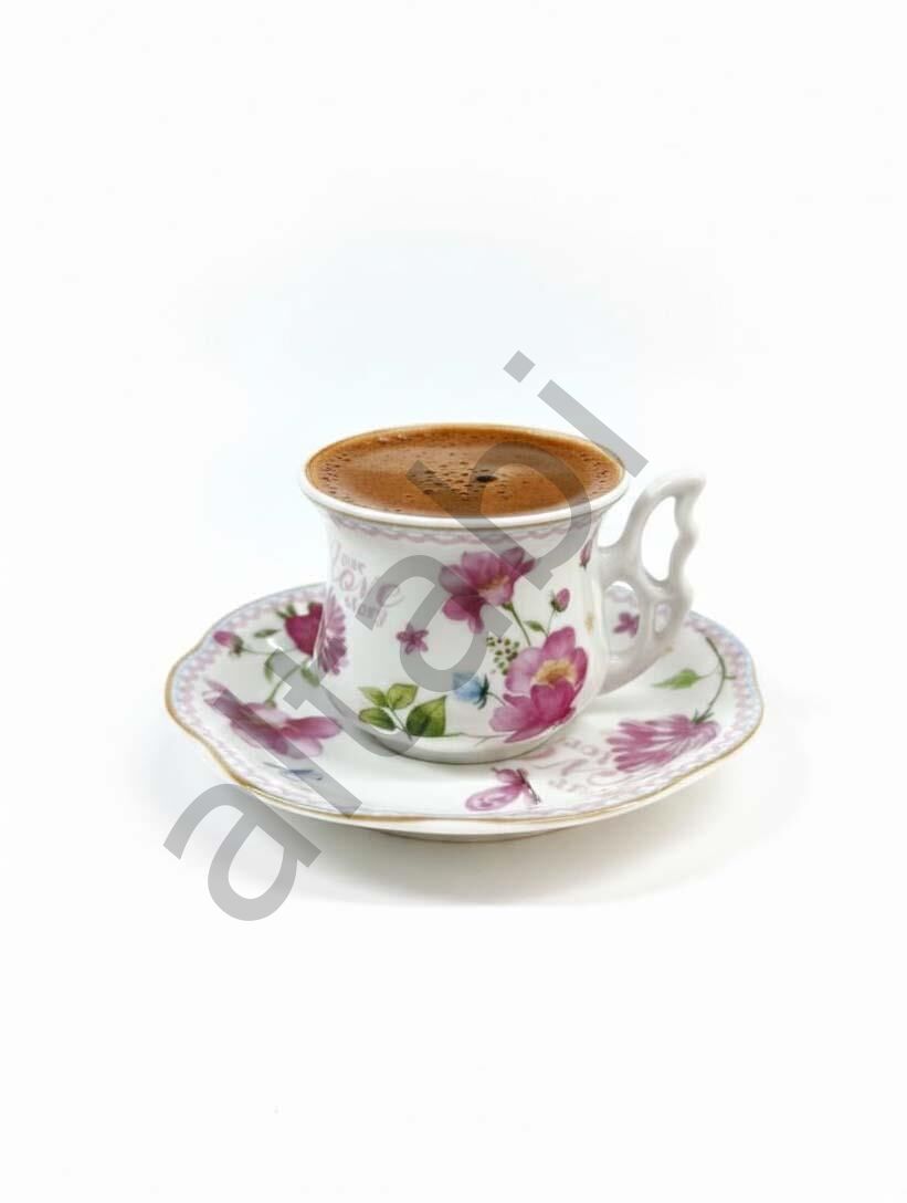 Porselen Kahve Takımı 6 Kişilik | Özel Tasarım | 90 ml