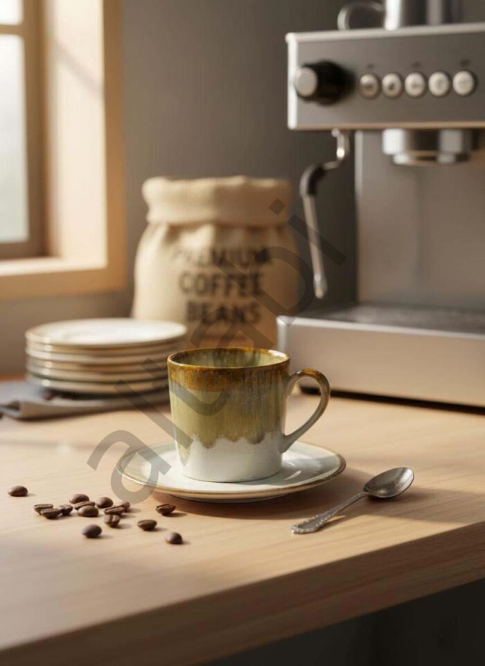 El Yapımı Porselen Neskafe & Çay Fincanı Takımı | 6 Kişilik | Özel Tasarım