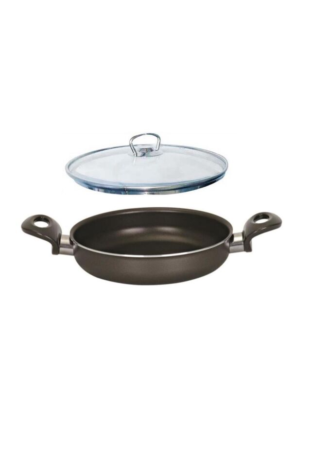 Mehtap Onyx Teflon Sahan 20 CM Cam Kapaklı